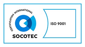 Logo Socotec, certification international ISO 9001